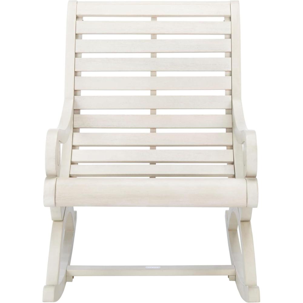 image:imageSafavieh PAT7016A Outdoor Collection Sonora Ash Grey Rocking ChairWhite