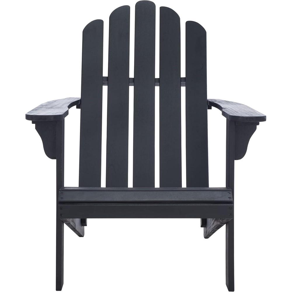 image:imageSafavieh PAT7027A Outdoor Collection Topher Teak Adirondack ChairBlack