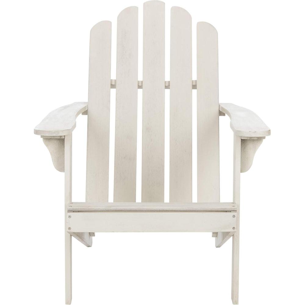 image:imageSafavieh PAT7027A Outdoor Collection Topher Teak Adirondack ChairWhite