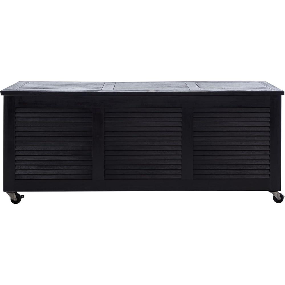 image:imageSafavieh PAT7038A Outdoor Collection Elina Teak 472 Cushion Deck BoxBlack