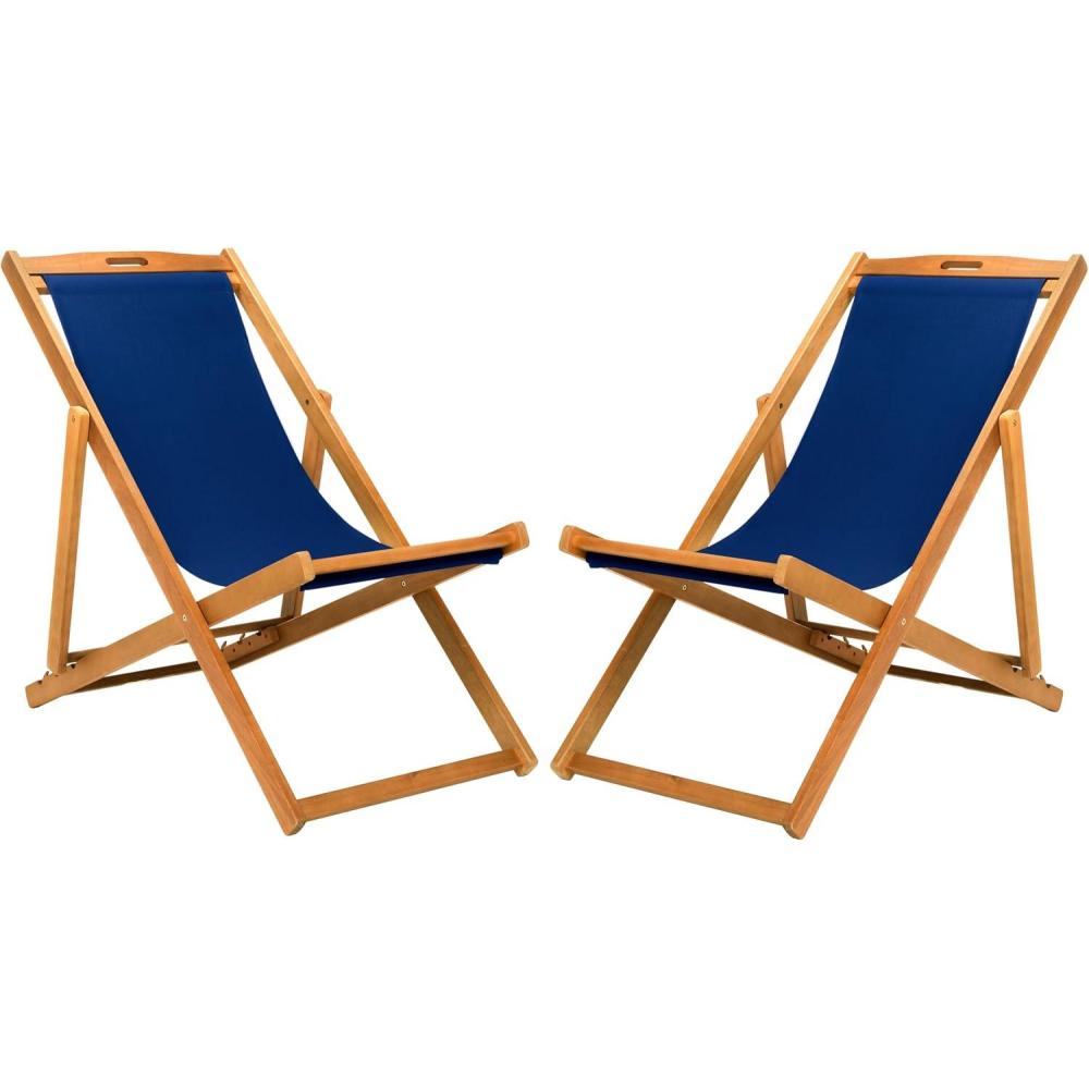 image:imageSafavieh PAT7040A SET2 Outdoor Collection Loren TeakNatural Navy