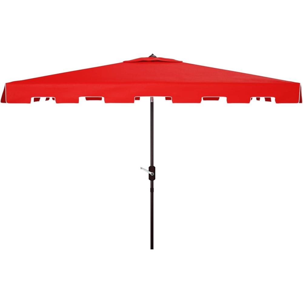 image:imageSafavieh PAT8300A Outdoor Zimmerman Navy and White 66 x 10 Rectangle Market UV Protected UmbrellaRedWhite