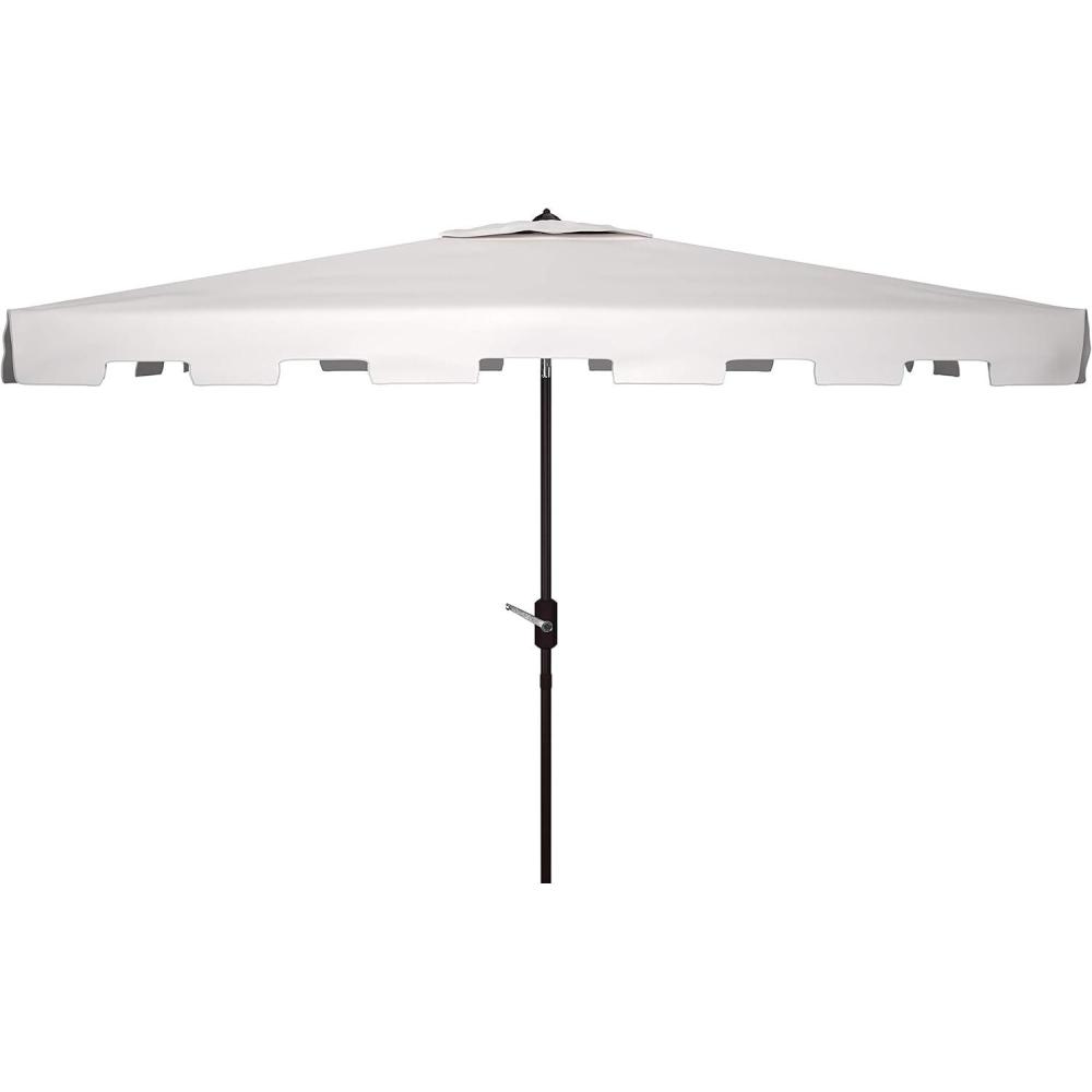 image:imageSafavieh PAT8300A Outdoor Zimmerman Navy and White 66 x 10 Rectangle Market UV Protected UmbrellaWhite