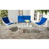 SAFAVIEH 4-Piece Outdoor Collection Berkane Patio Set(Brown / Red)