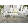 SAFAVIEH 4-Piece Outdoor Collection Berkane Patio Set(White / Grey)