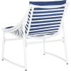 SAFAVIEH 4-Piece Outdoor Collection Berkane Patio Set(White / Navy)