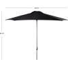 SAFAVIEH 9ft Outdoor Patio Umbrella, Round, Hurst Collection, Navy, Push up, UV Resistant for Deck, Backyard, Poolside (PAT8002C)(Black)