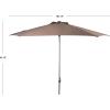 SAFAVIEH 9ft Outdoor Patio Umbrella, Round, Hurst Collection, Navy, Push up, UV Resistant for Deck, Backyard, Poolside (PAT8002C)(Gray)