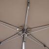 SAFAVIEH 9ft Outdoor Patio Umbrella, Round, Hurst Collection, Navy, Push up, UV Resistant for Deck, Backyard, Poolside (PAT8002C)(Gray)