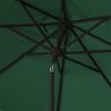 SAFAVIEH 9ft Outdoor Patio Umbrella, Round, Valance, Navy & White Trim, Auto Crank Tilt, UV Resistant for Deck, Backyard, Poolside (PAT8006A)(Hunter Green)