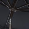 SAFAVIEH 9ft Outdoor Patio Umbrella, Round, Valance, Navy & White Trim, Auto Crank Tilt, UV Resistant for Deck, Backyard, Poolside (PAT8006A)(Navy/Off White)