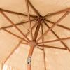 SAFAVIEH 9ft Outdoor Patio Umbrella, Tiki Collection, Tan, Crank, UV Resistant for Deck, Backyard, Pool (PAT8012A)