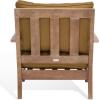 SAFAVIEH Couture Outdoor Collection Martinique Natural/Dark Brown Cushion Solid Wood Patio Arm Chair(Natural/Brown)