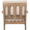 SAFAVIEH Couture Outdoor Collection Martinique Natural/Dark Brown Cushion Solid Wood Patio Arm Chair(Natural/White)