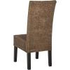 SAFAVIEH Home Collection – Arjun Set of 2 Grey Wicker Dining Chairs, Tall Back Dining Chairs with Pine Wood Legs for Kitchen or Dining Room (SEA8013A-SET2)(Brown / Multi)