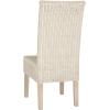SAFAVIEH Home Collection – Arjun Set of 2 Grey Wicker Dining Chairs, Tall Back Dining Chairs with Pine Wood Legs for Kitchen or Dining Room (SEA8013A-SET2)(White Washed)
