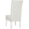 SAFAVIEH Home Collection – Arjun Set of 2 Grey Wicker Dining Chairs, Tall Back Dining Chairs with Pine Wood Legs for Kitchen or Dining Room (SEA8013A-SET2)(White)