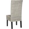 SAFAVIEH Home Collection – Arjun Set of 2 Grey Wicker Dining Chairs, Tall Back Dining Chairs with Pine Wood Legs for Kitchen or Dining Room (SEA8013A-SET2)(Antique / Grey)