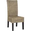 SAFAVIEH Home Collection – Arjun Set of 2 Grey Wicker Dining Chairs, Tall Back Dining Chairs with Pine Wood Legs for Kitchen or Dining Room (SEA8013A-SET2)(Grey)
