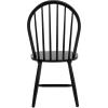 SAFAVIEH Home Collection – Camden Set of 2 Black Windsor Farmhouse Dining Chairs, Spindle Back Solid Wood Chairs, Americana Style Seating (DCH8501A-SET2)(Black)