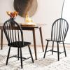 SAFAVIEH Home Collection – Camden Set of 2 Black Windsor Farmhouse Dining Chairs, Spindle Back Solid Wood Chairs, Americana Style Seating (DCH8501A-SET2)(Black)