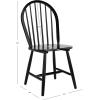 SAFAVIEH Home Collection – Camden Set of 2 Black Windsor Farmhouse Dining Chairs, Spindle Back Solid Wood Chairs, Americana Style Seating (DCH8501A-SET2)(Black)