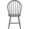 SAFAVIEH Home Collection – Camden Set of 2 Black Windsor Farmhouse Dining Chairs, Spindle Back Solid Wood Chairs, Americana Style Seating (DCH8501A-SET2)(Grey)