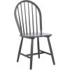 SAFAVIEH Home Collection – Camden Set of 2 Black Windsor Farmhouse Dining Chairs, Spindle Back Solid Wood Chairs, Americana Style Seating (DCH8501A-SET2)(Grey)
