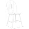 SAFAVIEH Home Collection – Camden Set of 2 Black Windsor Farmhouse Dining Chairs, Spindle Back Solid Wood Chairs, Americana Style Seating (DCH8501A-SET2)(White)