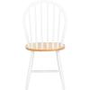 SAFAVIEH Home Collection – Camden Set of 2 Black Windsor Farmhouse Dining Chairs, Spindle Back Solid Wood Chairs, Americana Style Seating (DCH8501A-SET2)(White / Natural)