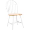 SAFAVIEH Home Collection – Camden Set of 2 Black Windsor Farmhouse Dining Chairs, Spindle Back Solid Wood Chairs, Americana Style Seating (DCH8501A-SET2)(White / Natural)