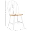 SAFAVIEH Home Collection – Camden Set of 2 Black Windsor Farmhouse Dining Chairs, Spindle Back Solid Wood Chairs, Americana Style Seating (DCH8501A-SET2)(White / Natural)