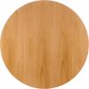 SAFAVIEH Home Collection – Roma Natural Round Drop-Leaf Dining Table, Scalloped Apron Design, Space-Saving Small Dining Table (DTB9219A)(Natural)