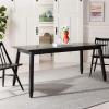 SAFAVIEH Home Collection Brayson Modern Black Rectangle Dining Table(Black)