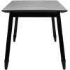 SAFAVIEH Home Collection Brayson Modern Black Rectangle Dining Table(Black)