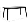 SAFAVIEH Home Collection Brayson Modern Black Rectangle Dining Table(Black)