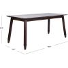 SAFAVIEH Home Collection Brayson Modern Black Rectangle Dining Table(Walnut)