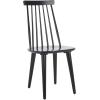SAFAVIEH Home Collection Burris Farmhouse White/Natural Spindle Back Living Room Dining Room Bedroom Office Foyer Side Chair(Black)