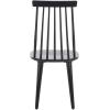 SAFAVIEH Home Collection Burris Farmhouse White/Natural Spindle Back Living Room Dining Room Bedroom Office Foyer Side Chair(Black)