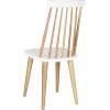 SAFAVIEH Home Collection Burris Farmhouse White/Natural Spindle Back Living Room Dining Room Bedroom Office Foyer Side Chair(Natural / White)
