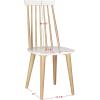 SAFAVIEH Home Collection Burris Farmhouse White/Natural Spindle Back Living Room Dining Room Bedroom Office Foyer Side Chair(Natural / White)