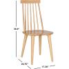 SAFAVIEH Home Collection Burris Farmhouse White/Natural Spindle Back Living Room Dining Room Bedroom Office Foyer Side Chair(Natural)