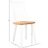 SAFAVIEH Home Collection Burris Farmhouse White/Natural Spindle Back Living Room Dining Room Bedroom Office Foyer Side Chair(White / Natural)