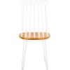 SAFAVIEH Home Collection Burris Farmhouse White/Natural Spindle Back Living Room Dining Room Bedroom Office Foyer Side Chair(White / Natural)