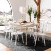 SAFAVIEH Home Collection Burris Farmhouse White/Natural Spindle Back Living Room Dining Room Bedroom Office Foyer Side Chair(White)