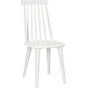SAFAVIEH Home Collection Burris Farmhouse White/Natural Spindle Back Living Room Dining Room Bedroom Office Foyer Side Chair(White)