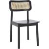 SAFAVIEH Home Collection Egon Coastal Black/Natural Dining Chair Set of 2(Black/Natural)