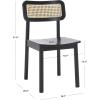 SAFAVIEH Home Collection Egon Coastal Black/Natural Dining Chair Set of 2(Black/Natural)