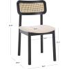SAFAVIEH Home Collection Egon Coastal Black/Natural Dining Chair Set of 2(Black/White)