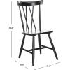 SAFAVIEH Home Collection Friar Natural X-Back Windsor Brown Dining Chair Set of 2(Black)